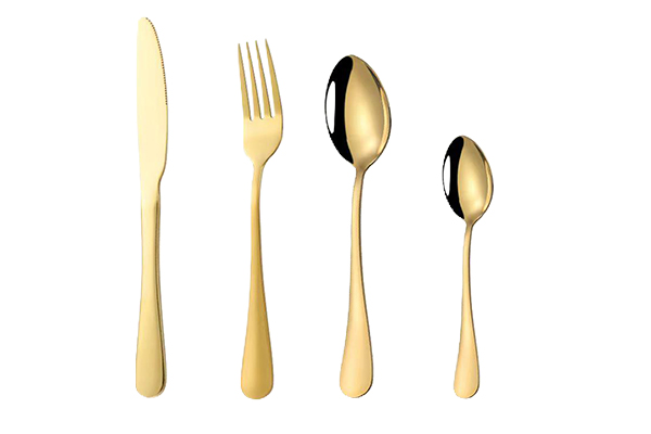 Gold cutlery set hire Melbourne